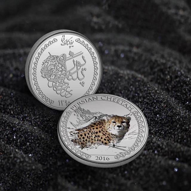 مدالیون ( سکه یادبود) نقره یوزپلنگ ایرانی